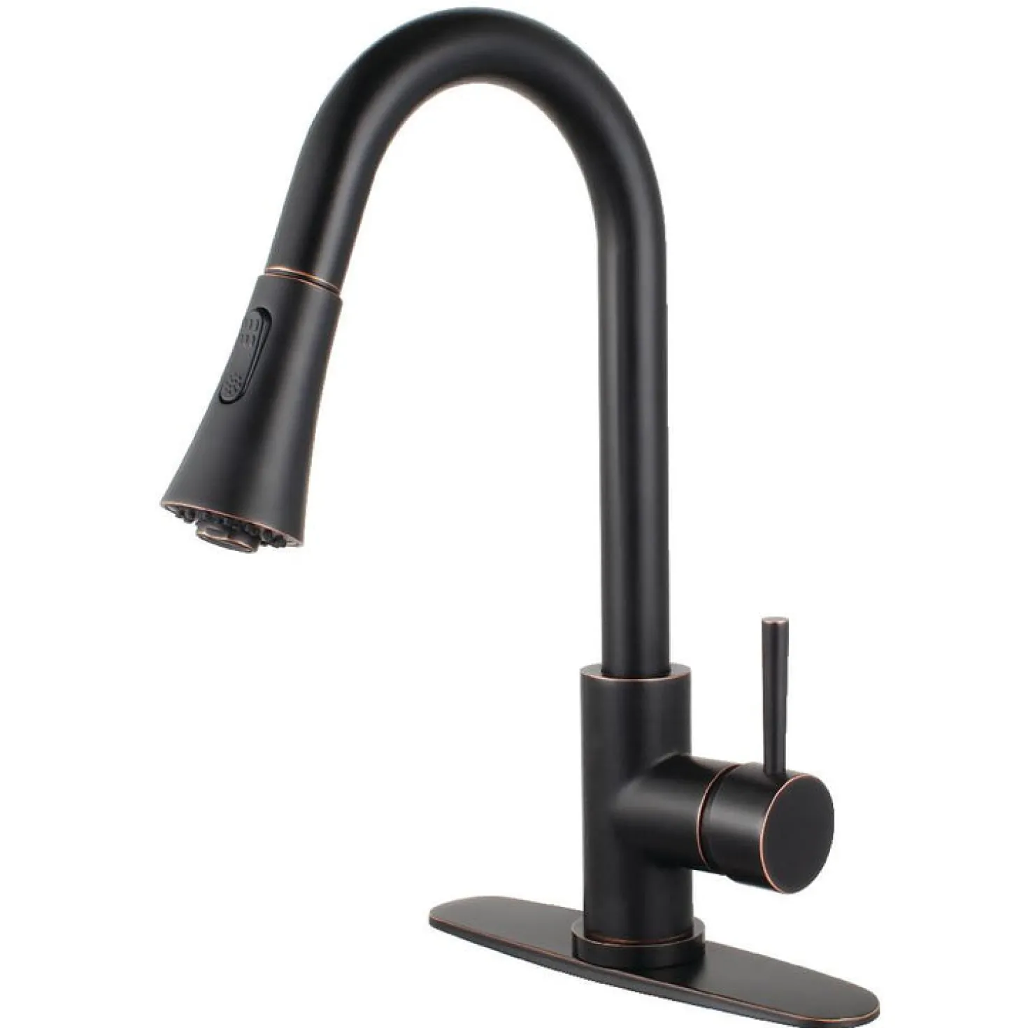 Kingston Brass Gourmetier Concord Deck Mount Single-Handle Pull-Down Kitchen Faucet