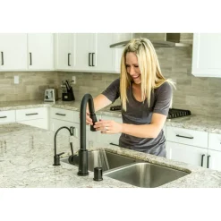 Kingston Brass Gourmetier Concord Deck Mount Single-Handle Pull-Down Kitchen Faucet