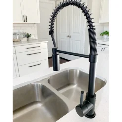 Kingston Brass Gourmetier Kaiser Deck Mount Single-Handle Pull-Down Kitchen Faucet