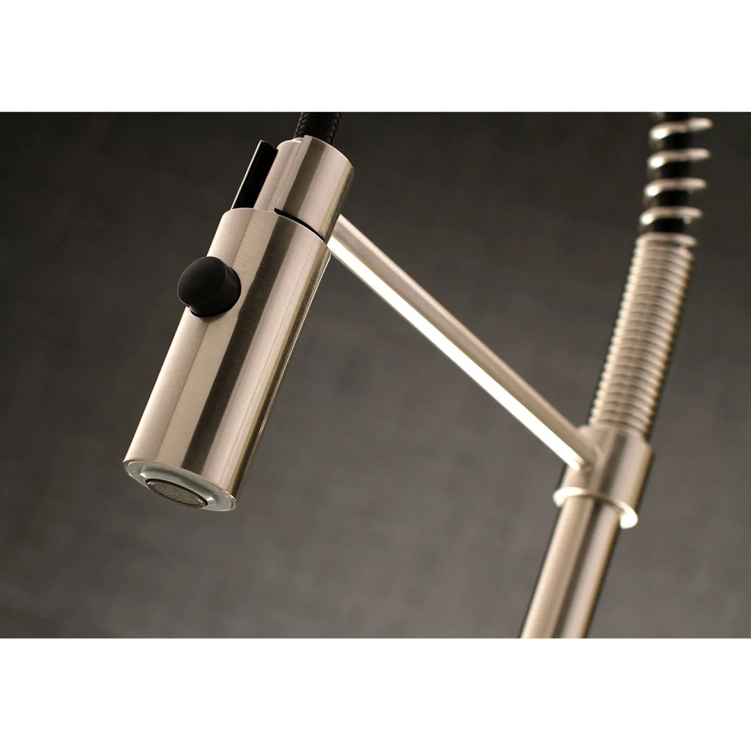 Kingston Brass Gourmetier Kaiser Deck Mount Single-Handle Pull-Down Kitchen Faucet