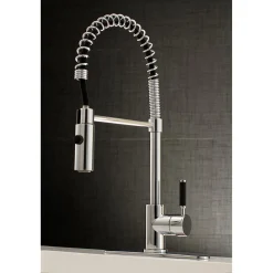 Kingston Brass Gourmetier Kaiser Deck Mount Single-Handle Pull-Down Kitchen Faucet
