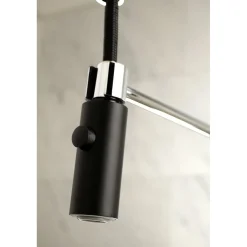 Kingston Brass Gourmetier Kaiser Deck Mount Single-Handle Pull-Down Kitchen Faucet