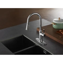 Kingston Brass Gourmetier Kaiser Single-Handle Pull-Down Kitchen Faucet