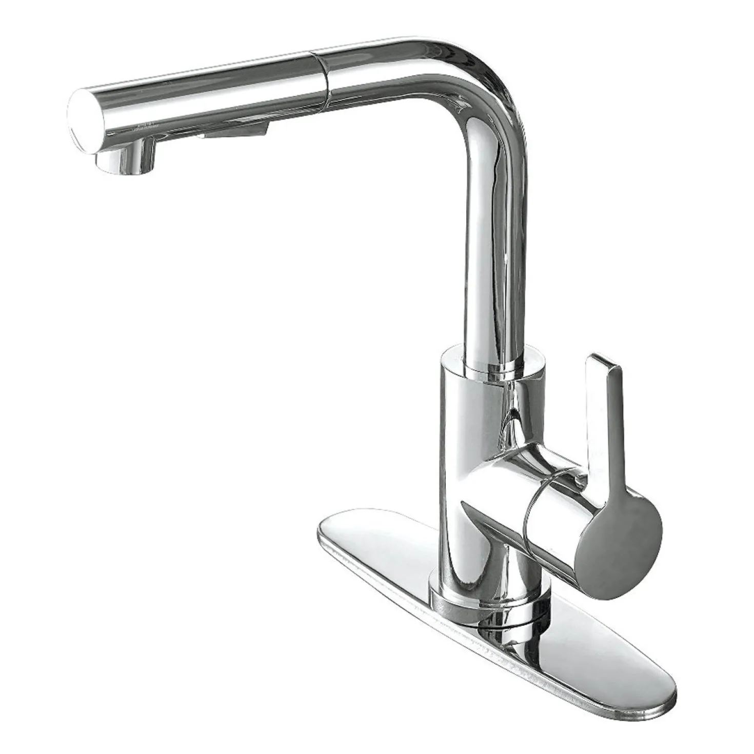 Kingston Brass Gourmetier LS2711CTL Continental Single-Handle Kitchen Faucet with Pull-Out Sprayer in Polished Chrome