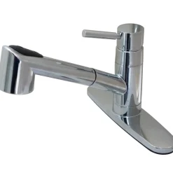 Kingston Brass Gourmetier Wilshire 8" Centerset Single Handle Kitchen Faucet with Pull-out Sprayer