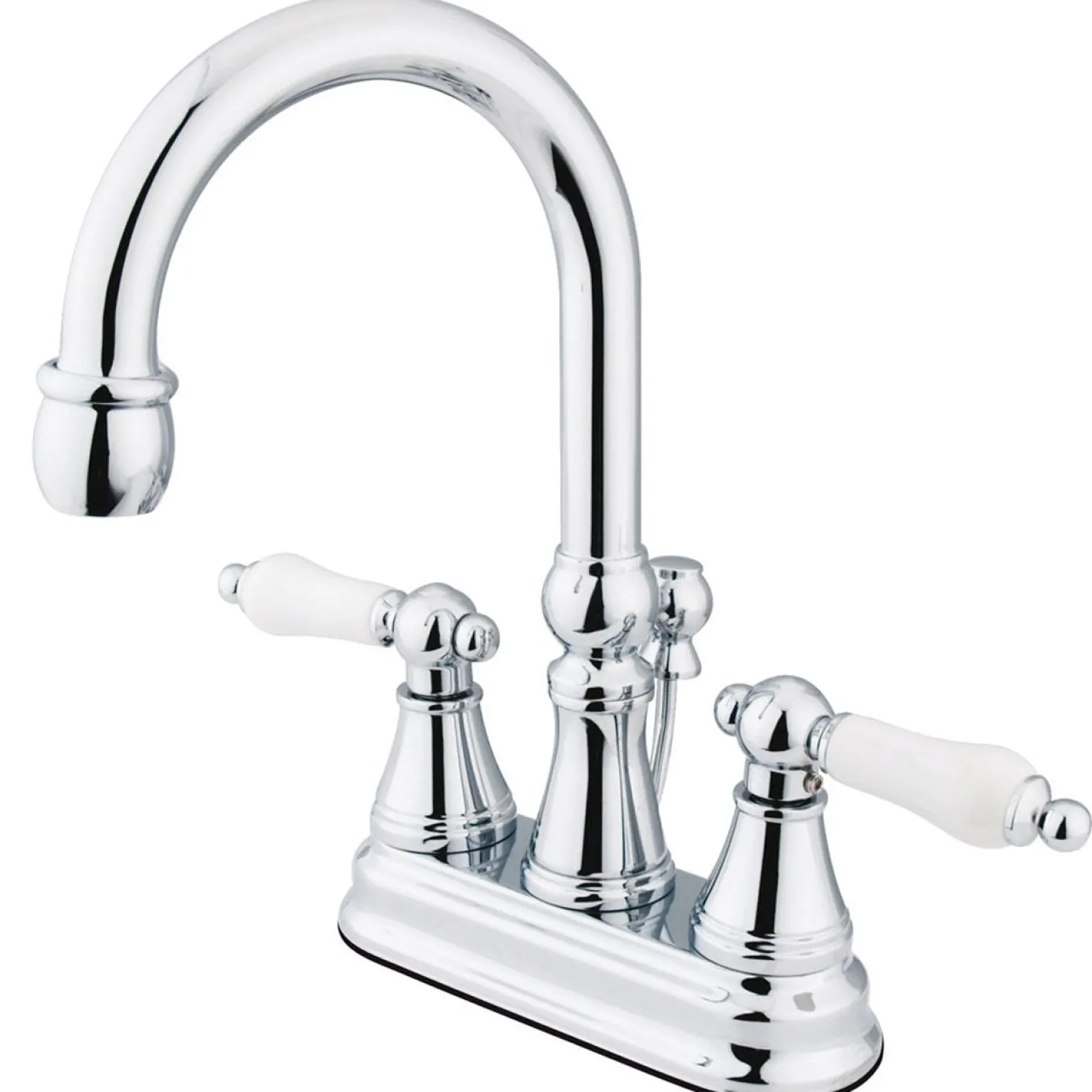 Kingston Brass Governor Contemporary Two Handle 4" Centerset Lavatory Faucet with Brass Pop-up