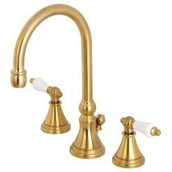 Kingston Brass Governor Deck Mount 8-Inch Widespread Bathroom Faucet