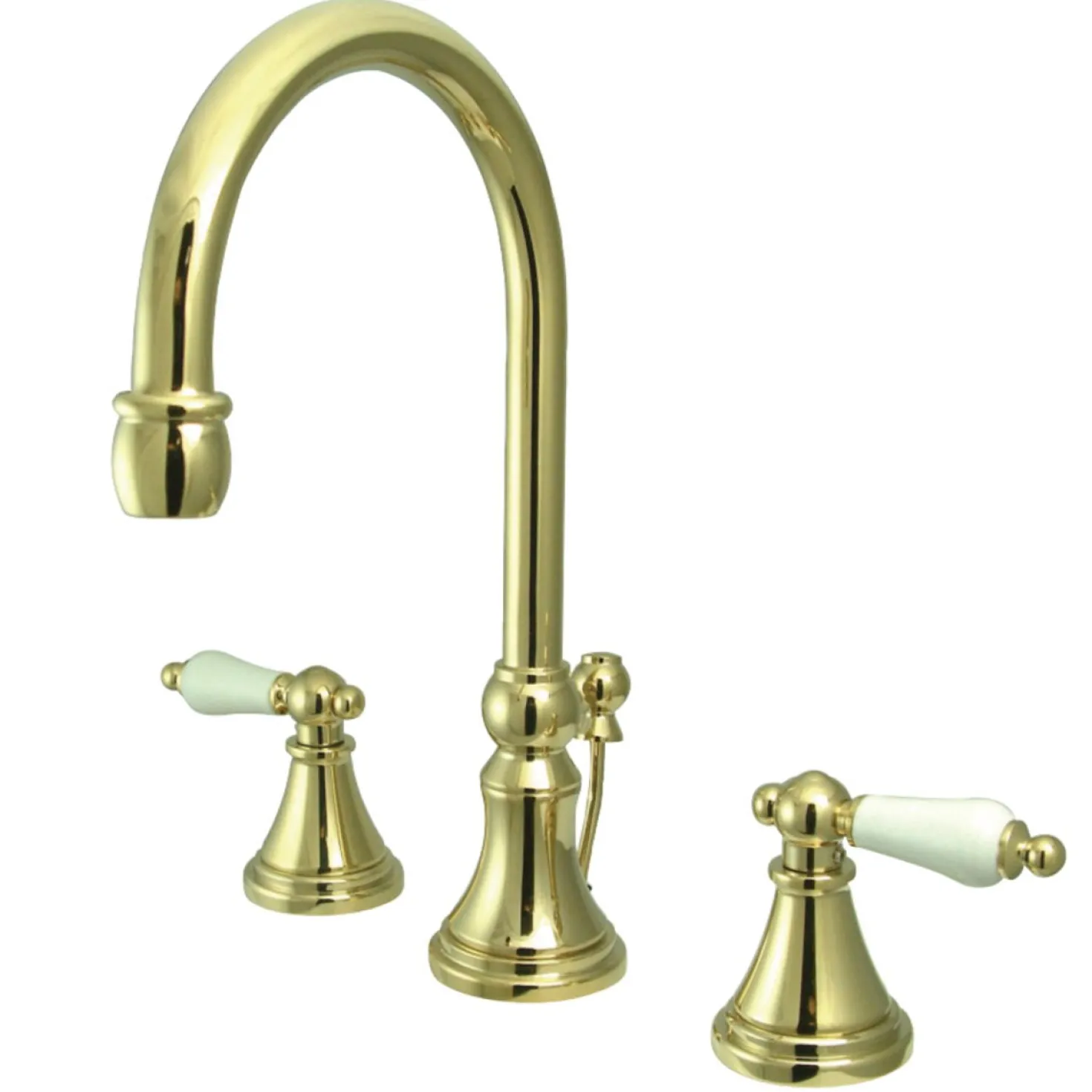 Kingston Brass Governor Deck Mount 8-Inch Widespread Bathroom Faucet