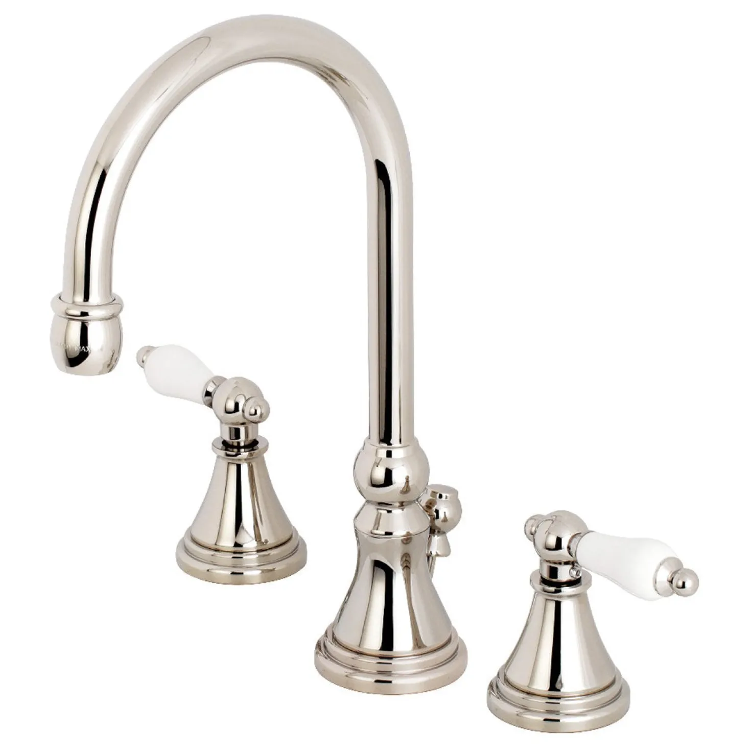 Kingston Brass Governor Deck Mount 8-Inch Widespread Bathroom Faucet