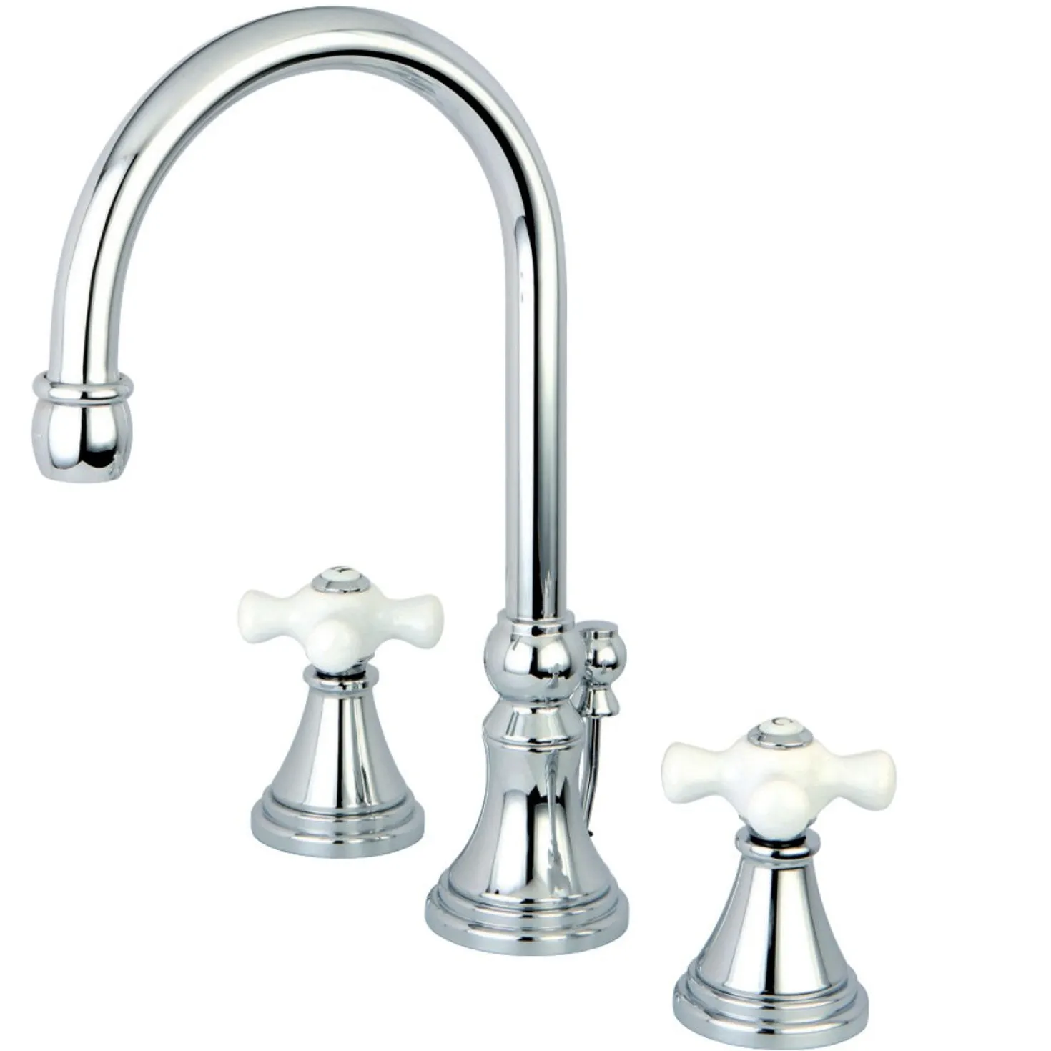 Kingston Brass Governor 8-Inch Widespread Deck Mount Bathroom Faucet