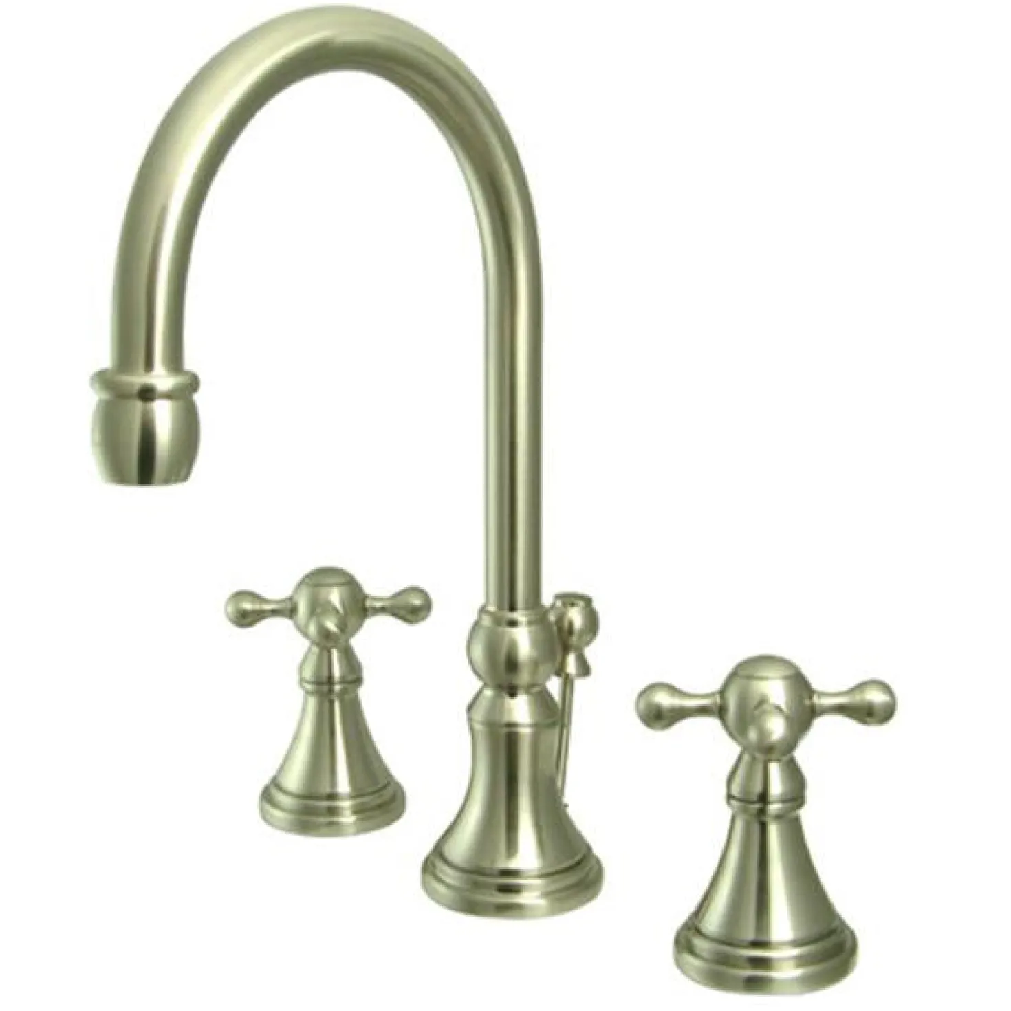 Kingston Brass Governor 8" to 16" Widespread Lavatory Faucet with Brass Pop-up and Two Handle