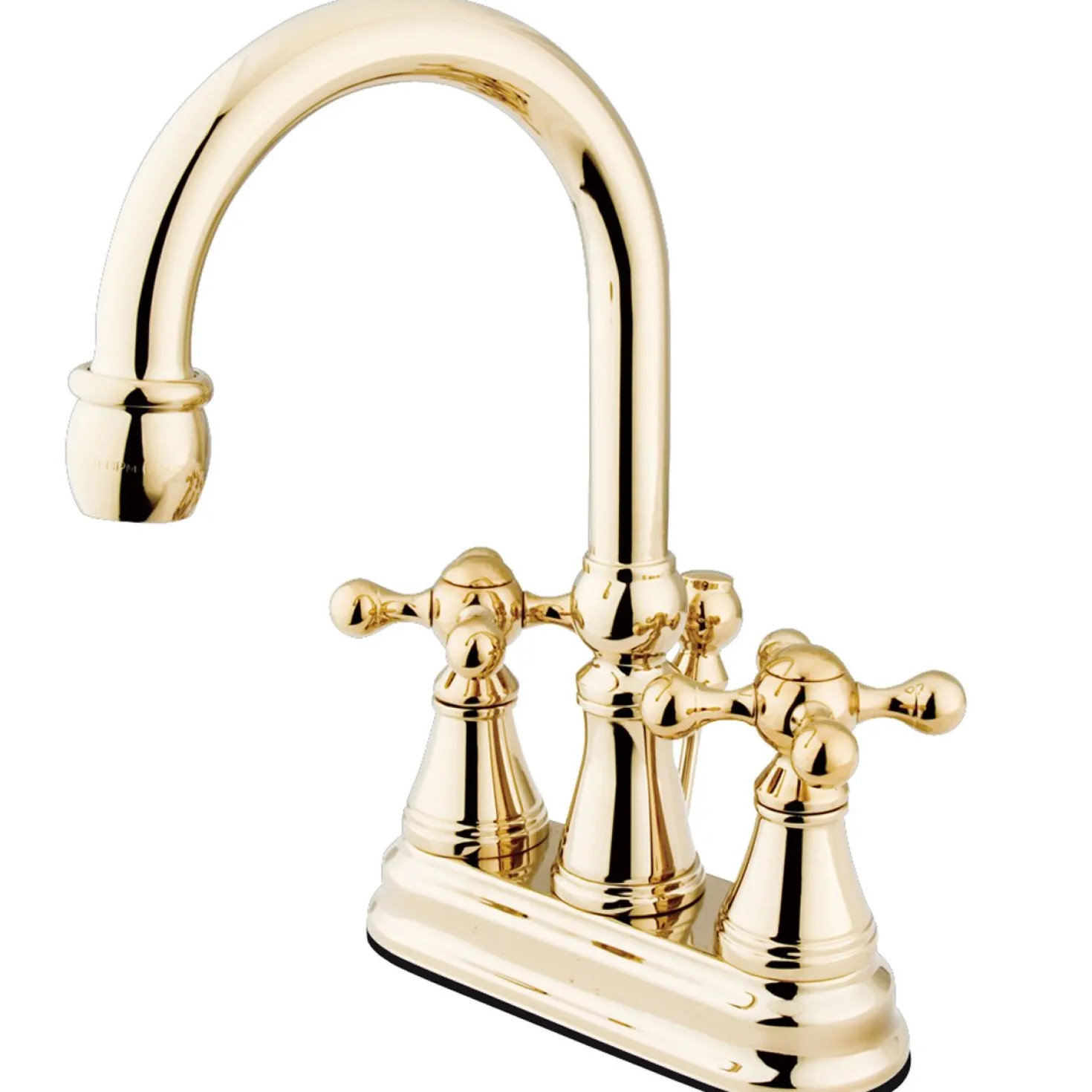 Kingston Brass Governor Two Handle Three Hole 4" Centerset Lavatory Faucet with Brass Pop-up