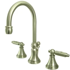 Kingston Brass Governor Two Handle 8" to 16" Widespread Lavatory Faucet with Brass Pop-up