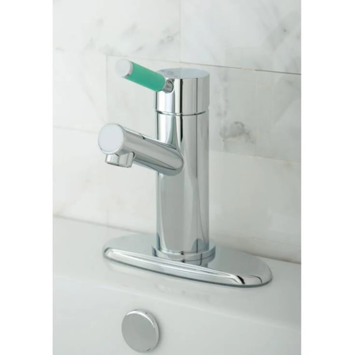 Kingston Brass Green Eden Single Handle Lavatory Faucet with Cover Plate