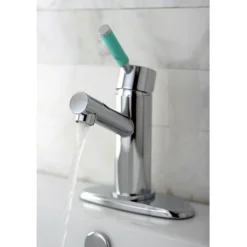 Kingston Brass Green Eden Single Handle Lavatory Faucet with Cover Plate