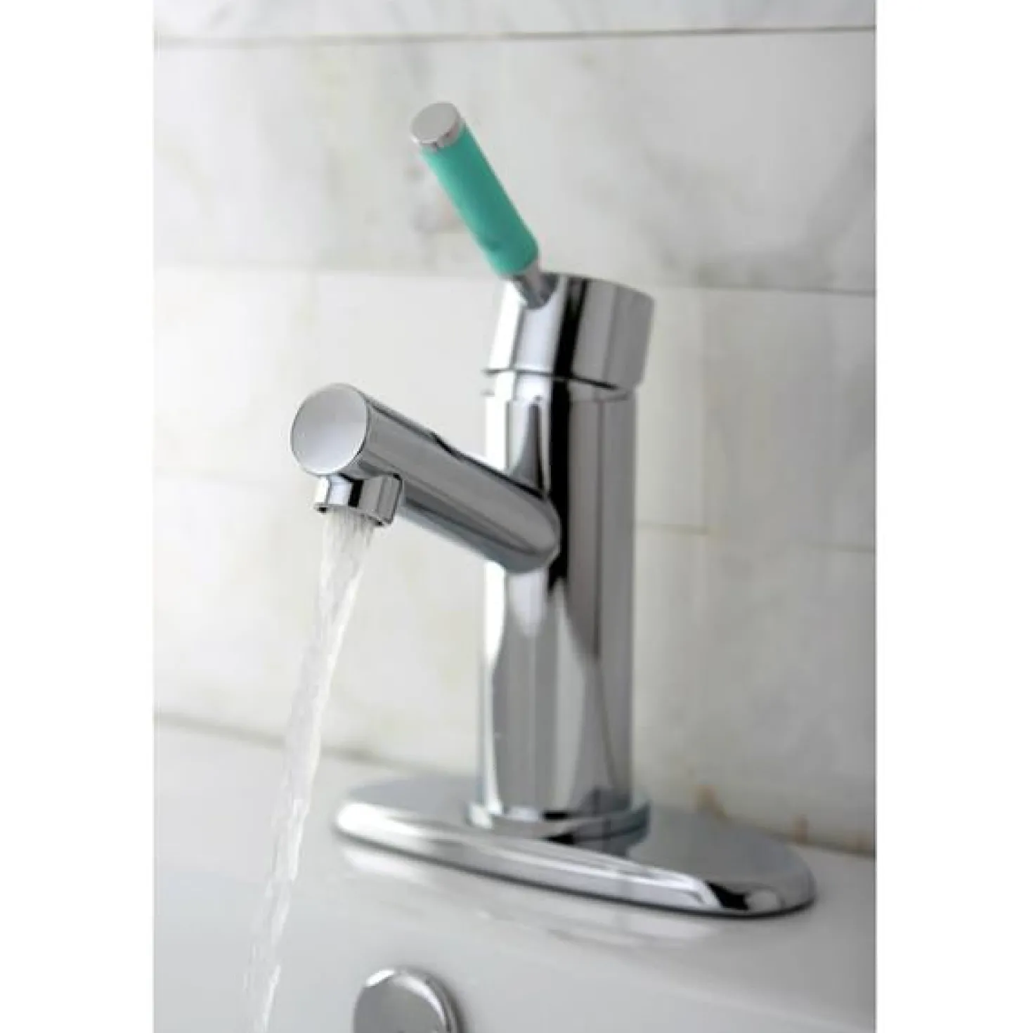 Kingston Brass Green Eden Single Handle Lavatory Faucet with Cover Plate