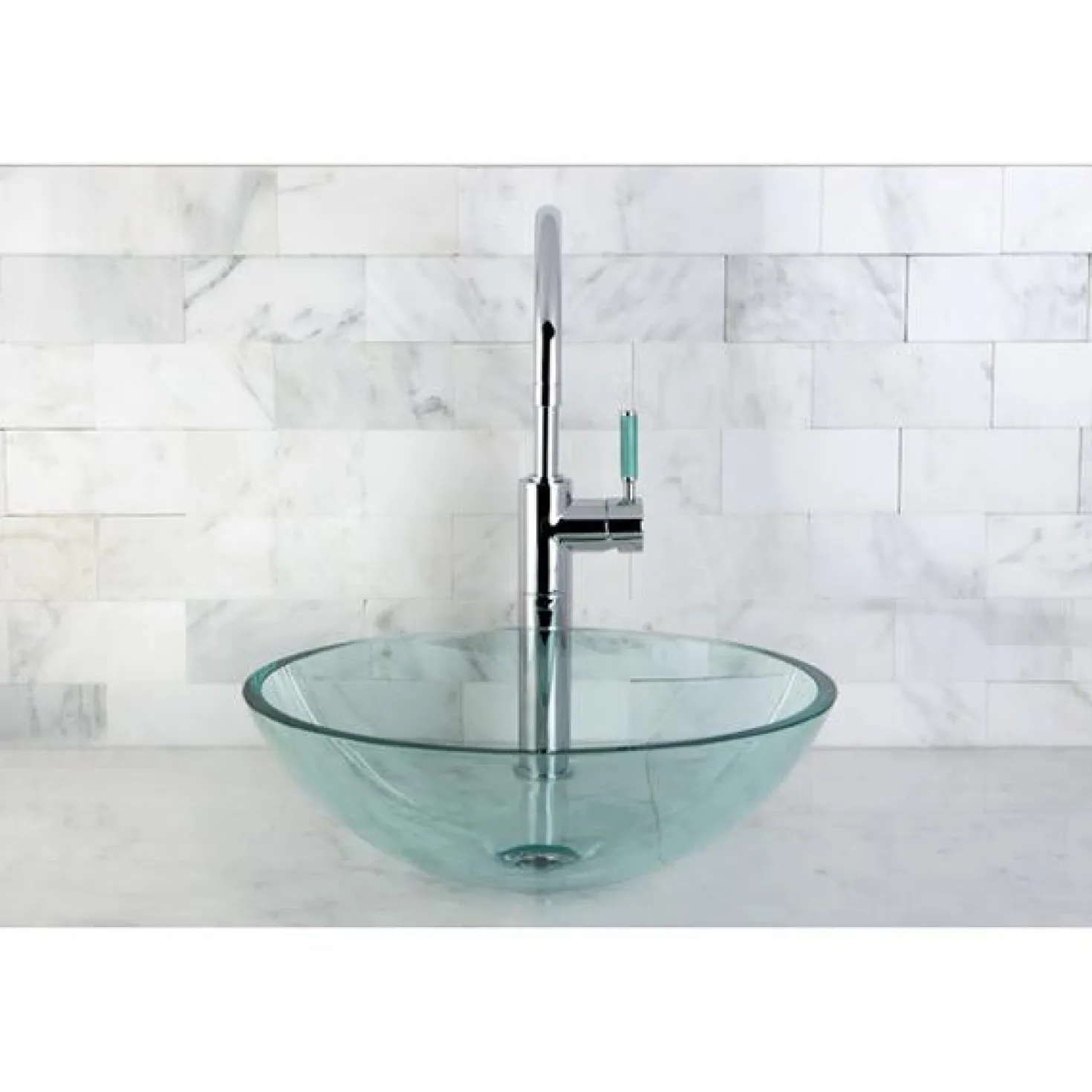 Kingston Brass Green Eden Single Handle Vessel Sink Faucet without Plate and Pop-up