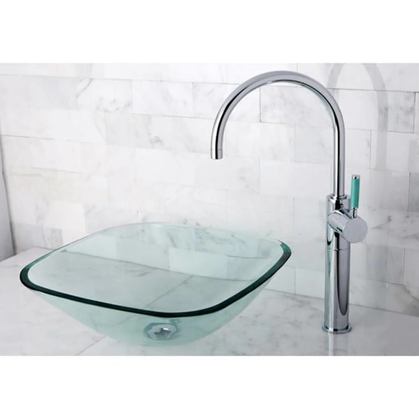 Kingston Brass Green Eden Single Handle Vessel Sink Faucet without Plate and Pop-up