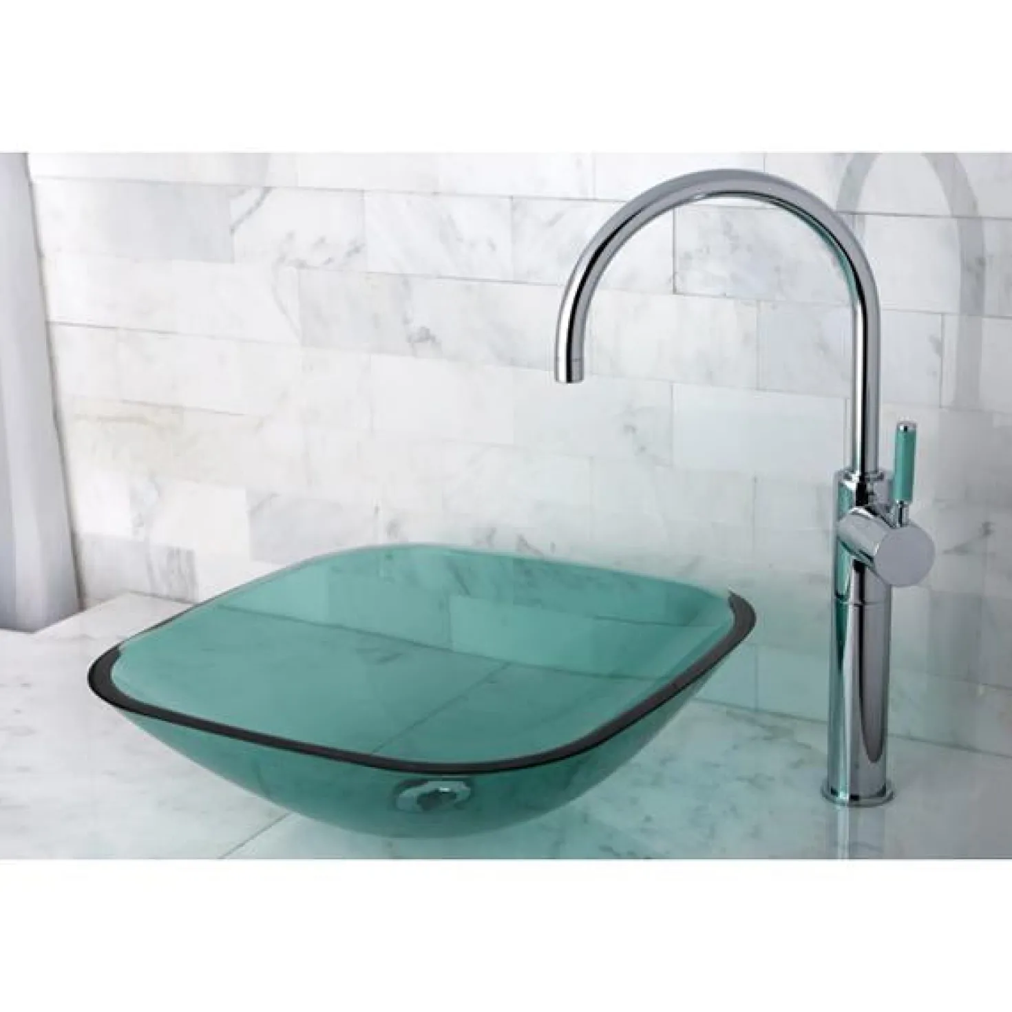 Kingston Brass Green Eden Single Handle Vessel Sink Faucet without Plate and Pop-up