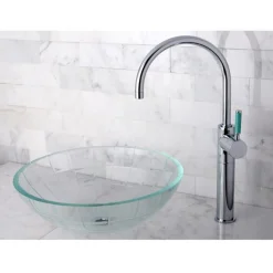 Kingston Brass Green Eden Single Handle Vessel Sink Faucet without Plate and Pop-up