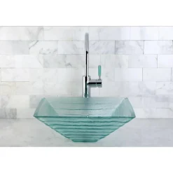 Kingston Brass Green Eden Single Handle Vessel Sink Faucet without Plate and Pop-up