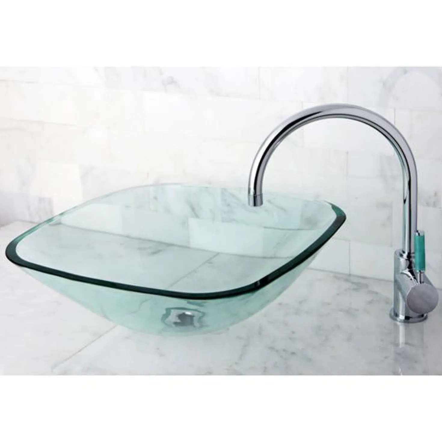 Kingston Brass Green Eden Single Handle Vessel Sink Faucet without Pop-up and Plate