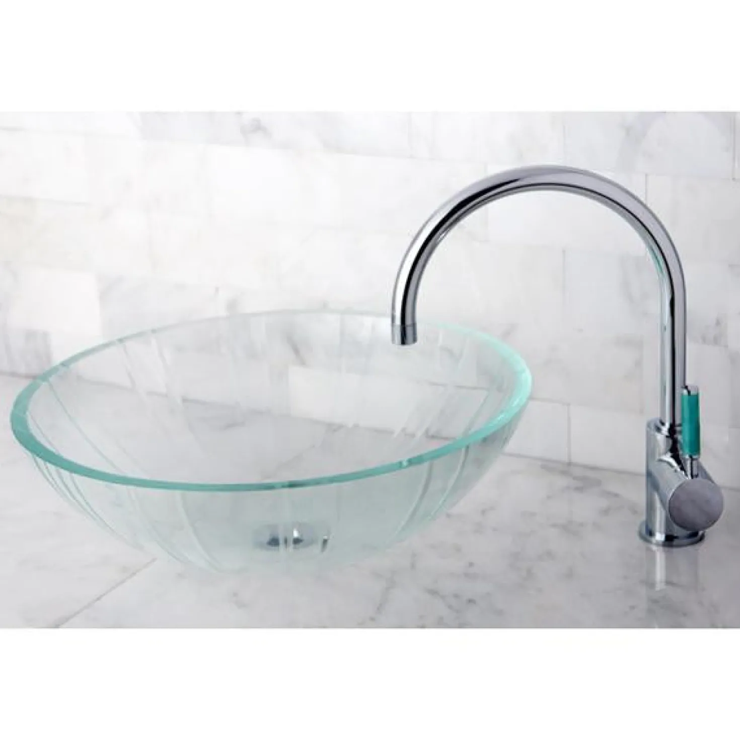 Kingston Brass Green Eden Single Handle Vessel Sink Faucet without Pop-up and Plate