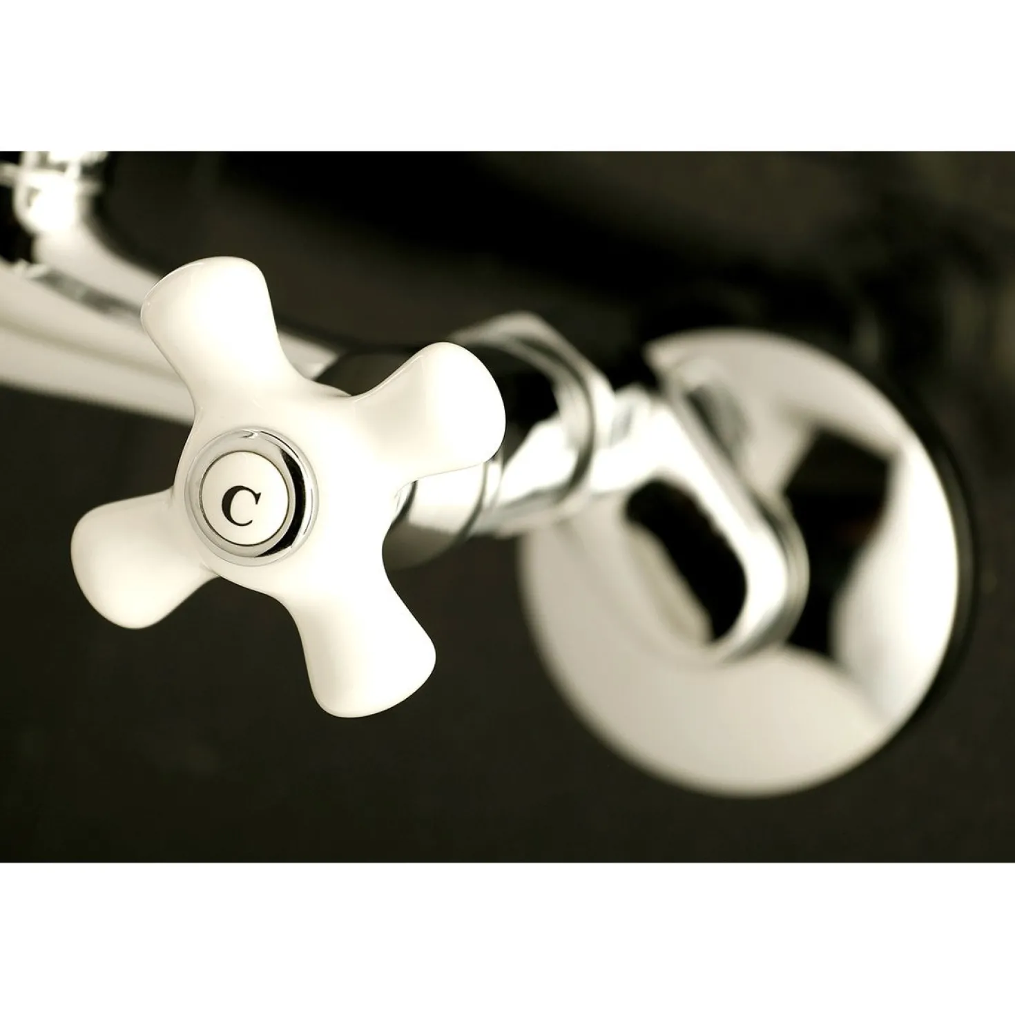Kingston Brass 2-Handle 2-Hole Wall Mount Kitchen Faucet