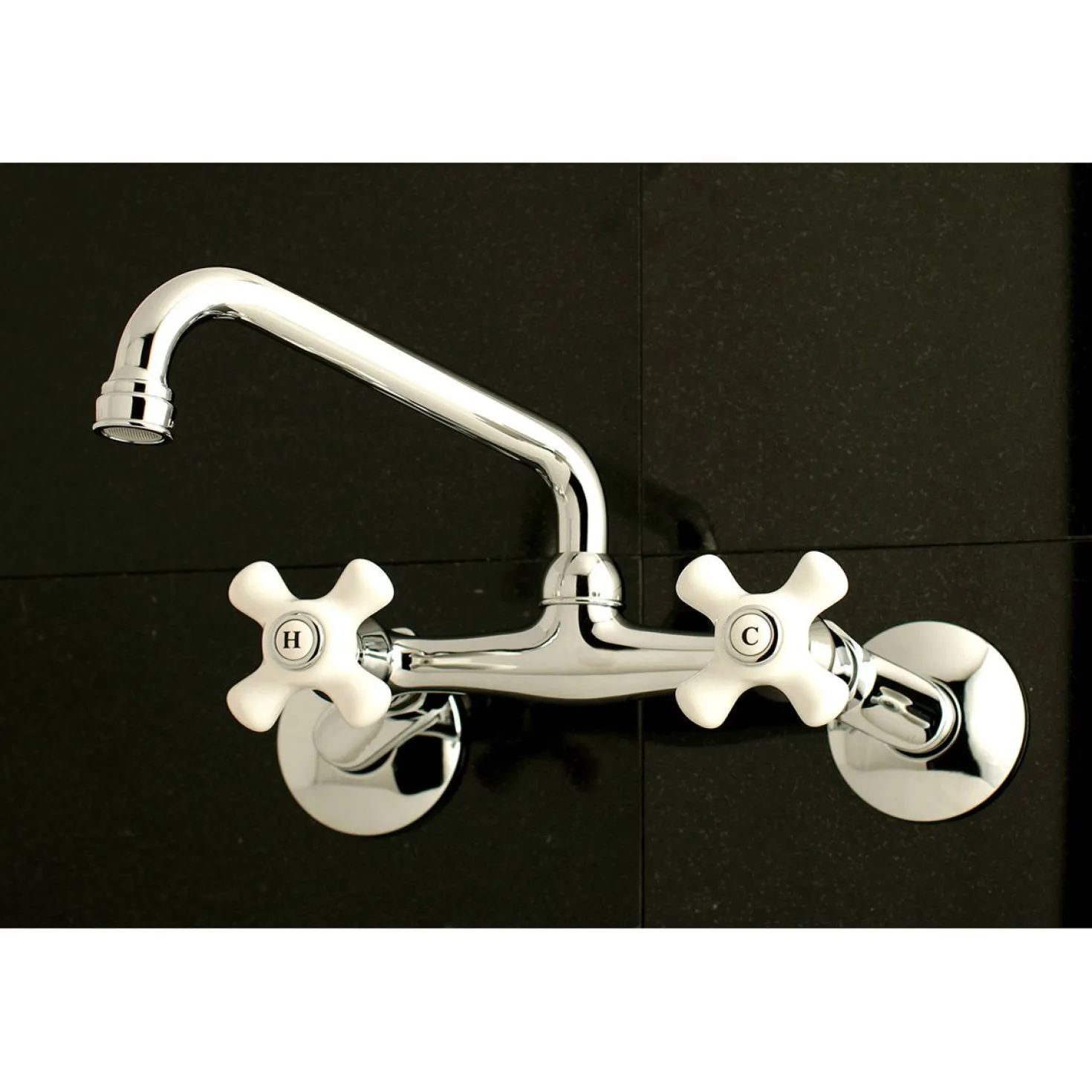 Kingston Brass 2-Handle 2-Hole Wall Mount Kitchen Faucet
