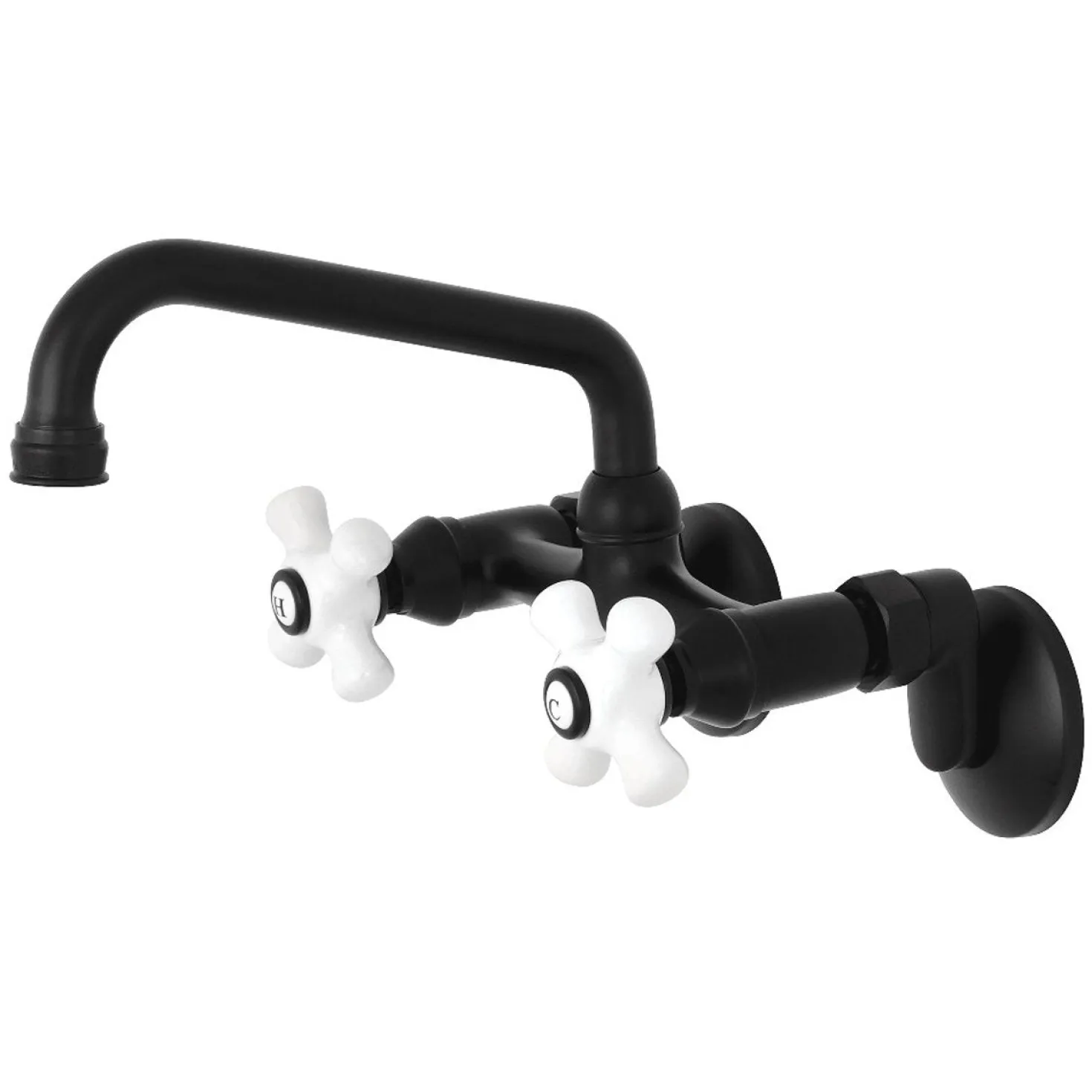 Kingston Brass 2-Handle 2-Hole Wall Mount Kitchen Faucet