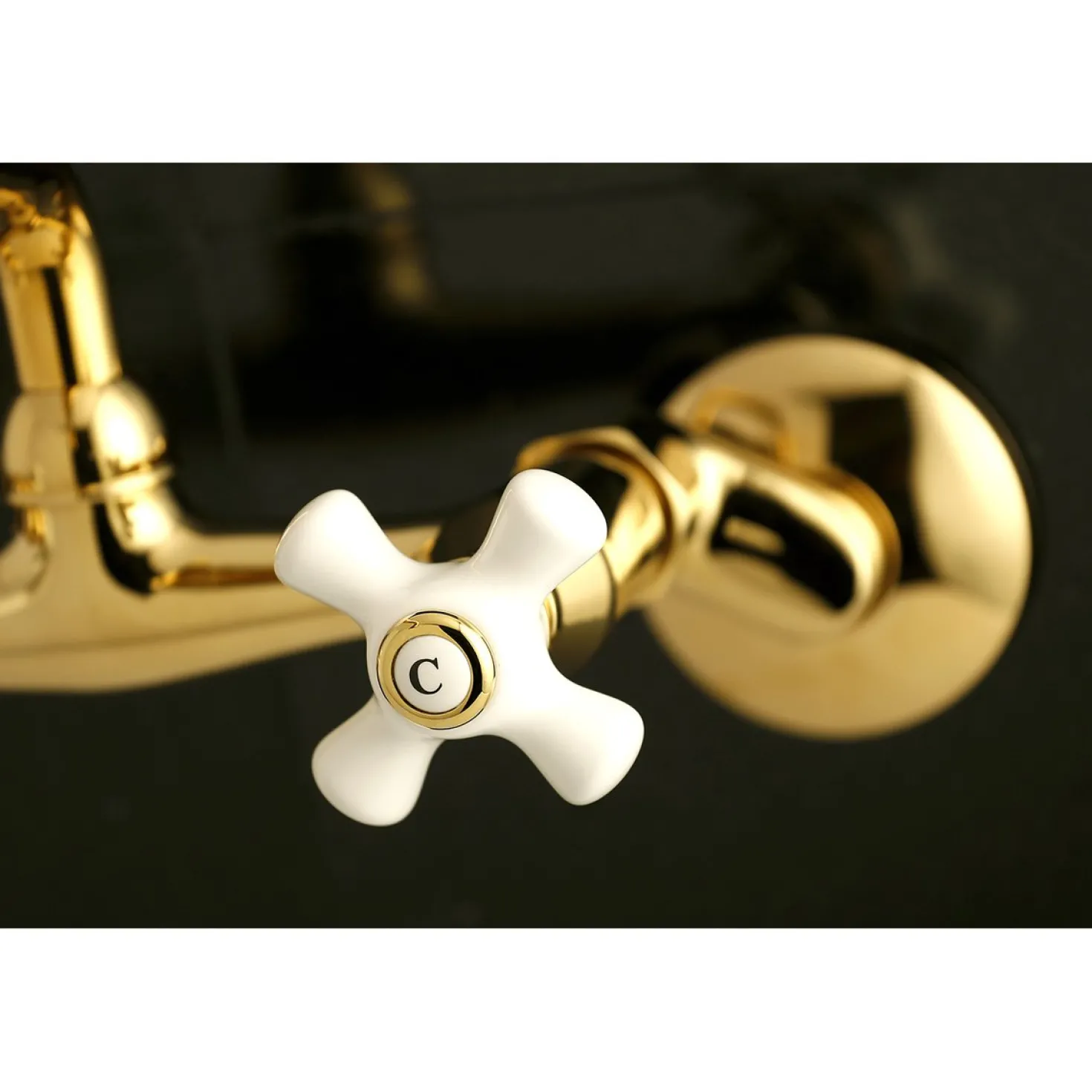 Kingston Brass 2-Handle 2-Hole Wall Mount Kitchen Faucet