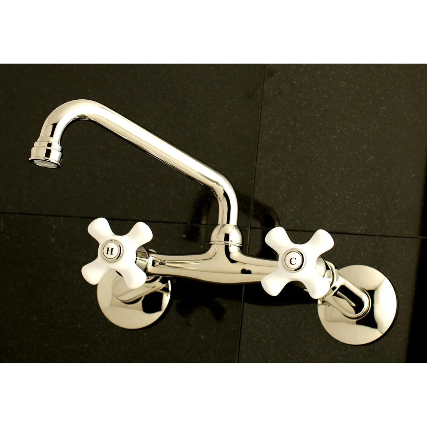 Kingston Brass 2-Handle 2-Hole Wall Mount Kitchen Faucet