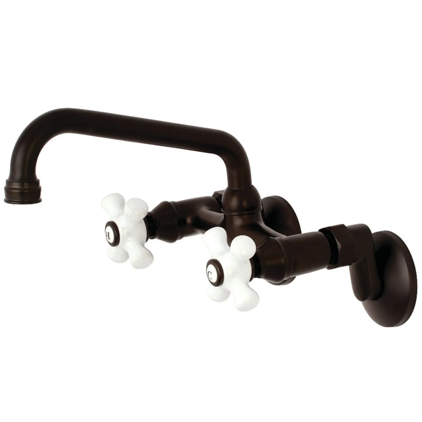 Kingston Brass 2-Handle 2-Hole Wall Mount Kitchen Faucet