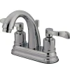 Kingston Brass 2-Handle 4-Inch Centerset Bathroom Faucet with Brass Pop-Up