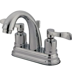 Kingston Brass 2-Handle 4-Inch Centerset Bathroom Faucet with Brass Pop-Up