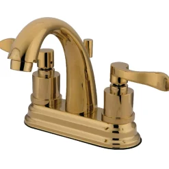 Kingston Brass 2-Handle 4-Inch Centerset Bathroom Faucet with Brass Pop-Up