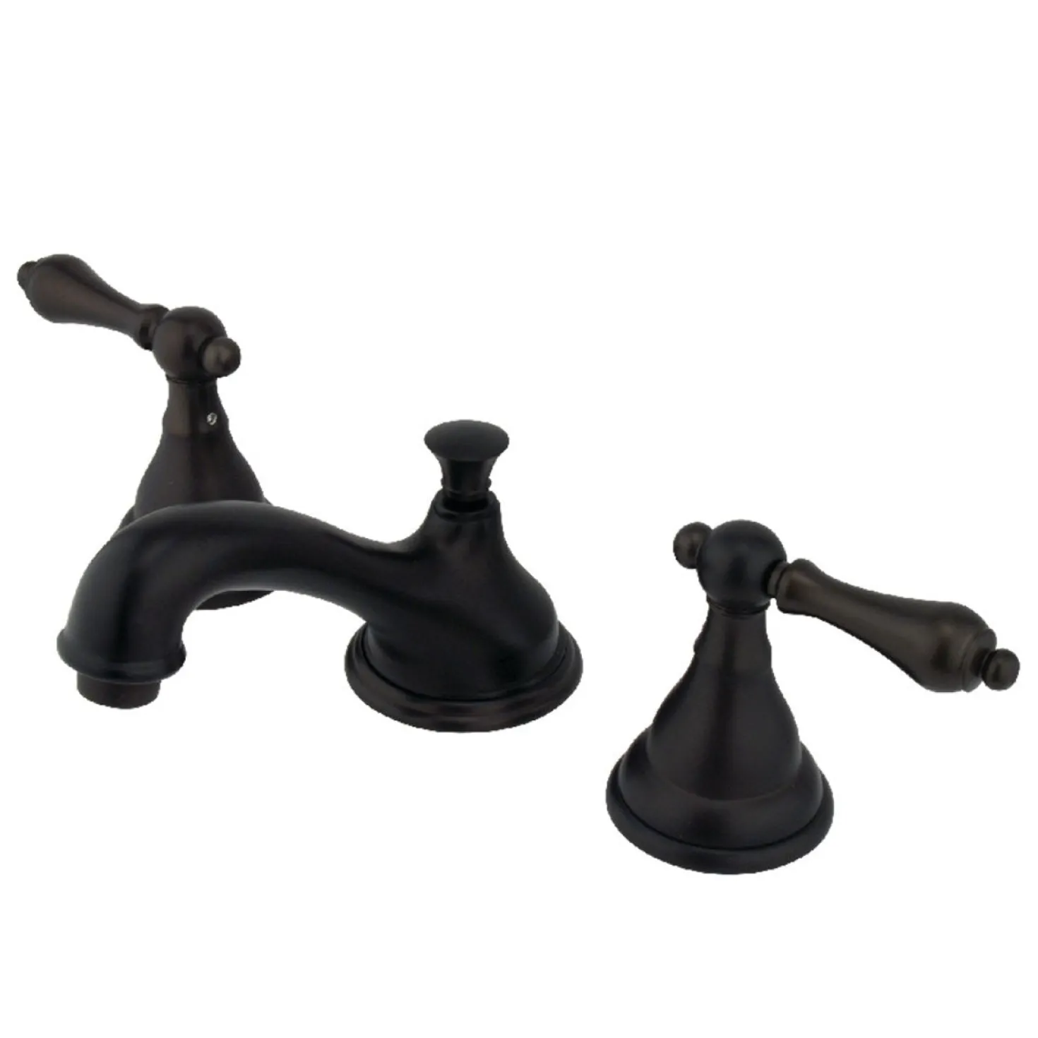 Kingston Brass 2-Handle 8-Inch Widespread Bathroom Faucet with Brass Pop-Up
