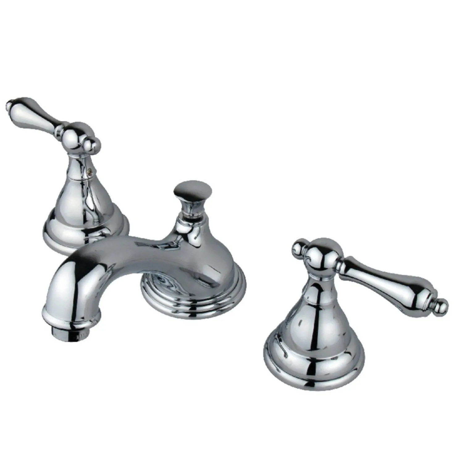 Kingston Brass 2-Handle 8-Inch Widespread Bathroom Faucet with Brass Pop-Up