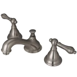 Kingston Brass 2-Handle 8-Inch Widespread Bathroom Faucet with Brass Pop-Up
