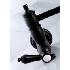 Kingston Brass Heirloom Wall Mount Pot Filler Kitchen Faucet