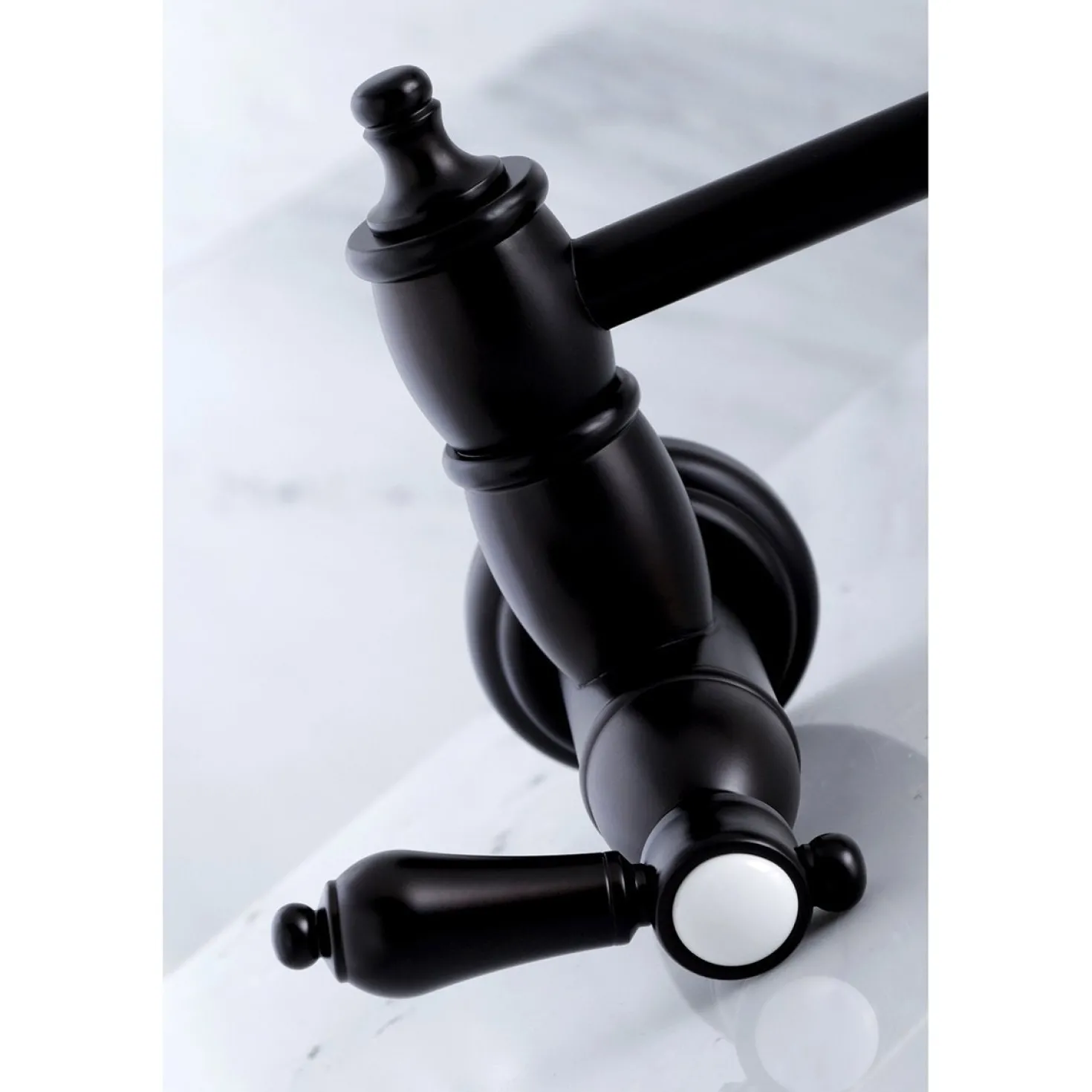 Kingston Brass Heirloom Wall Mount Pot Filler Kitchen Faucet
