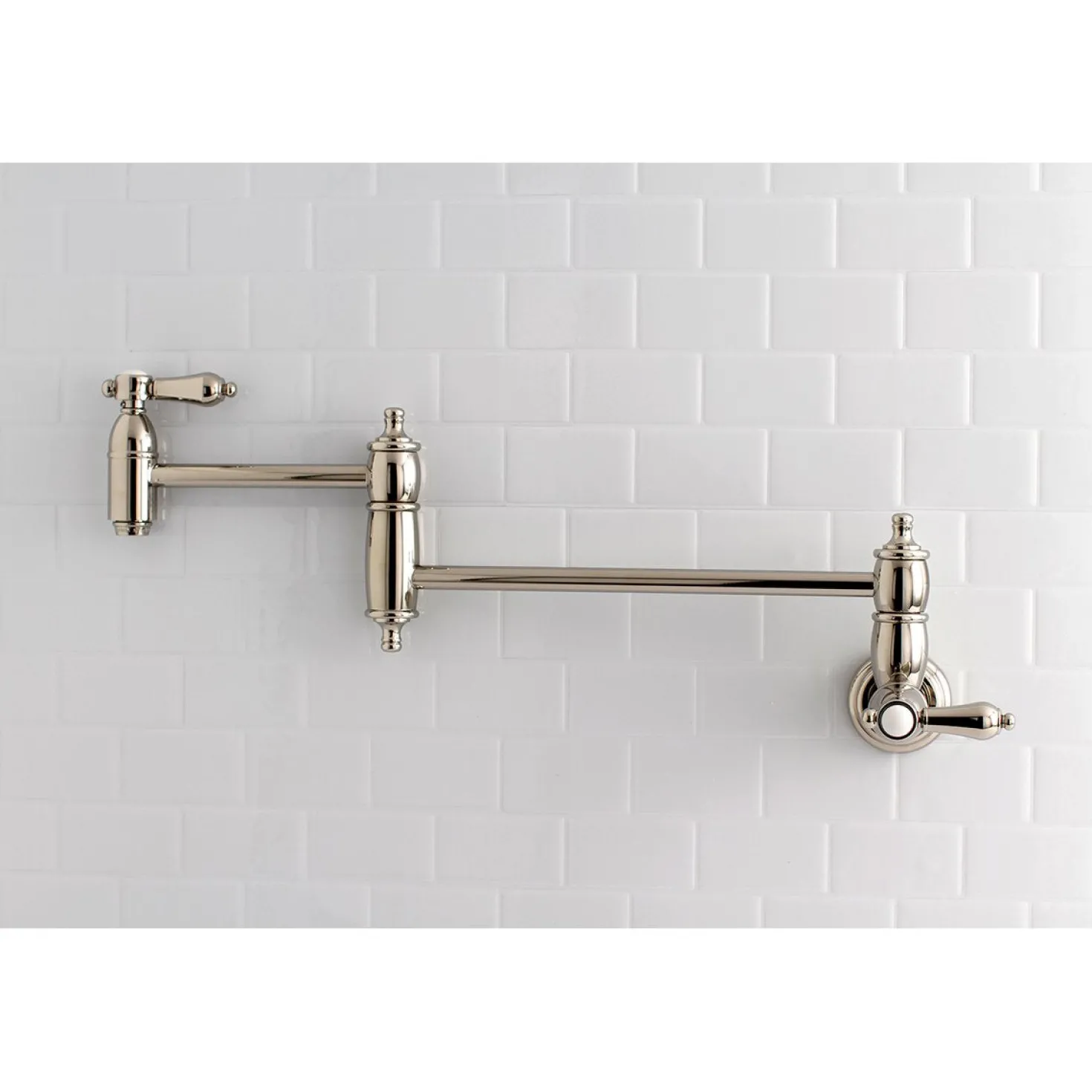 Kingston Brass Heirloom Wall Mount Pot Filler Kitchen Faucet