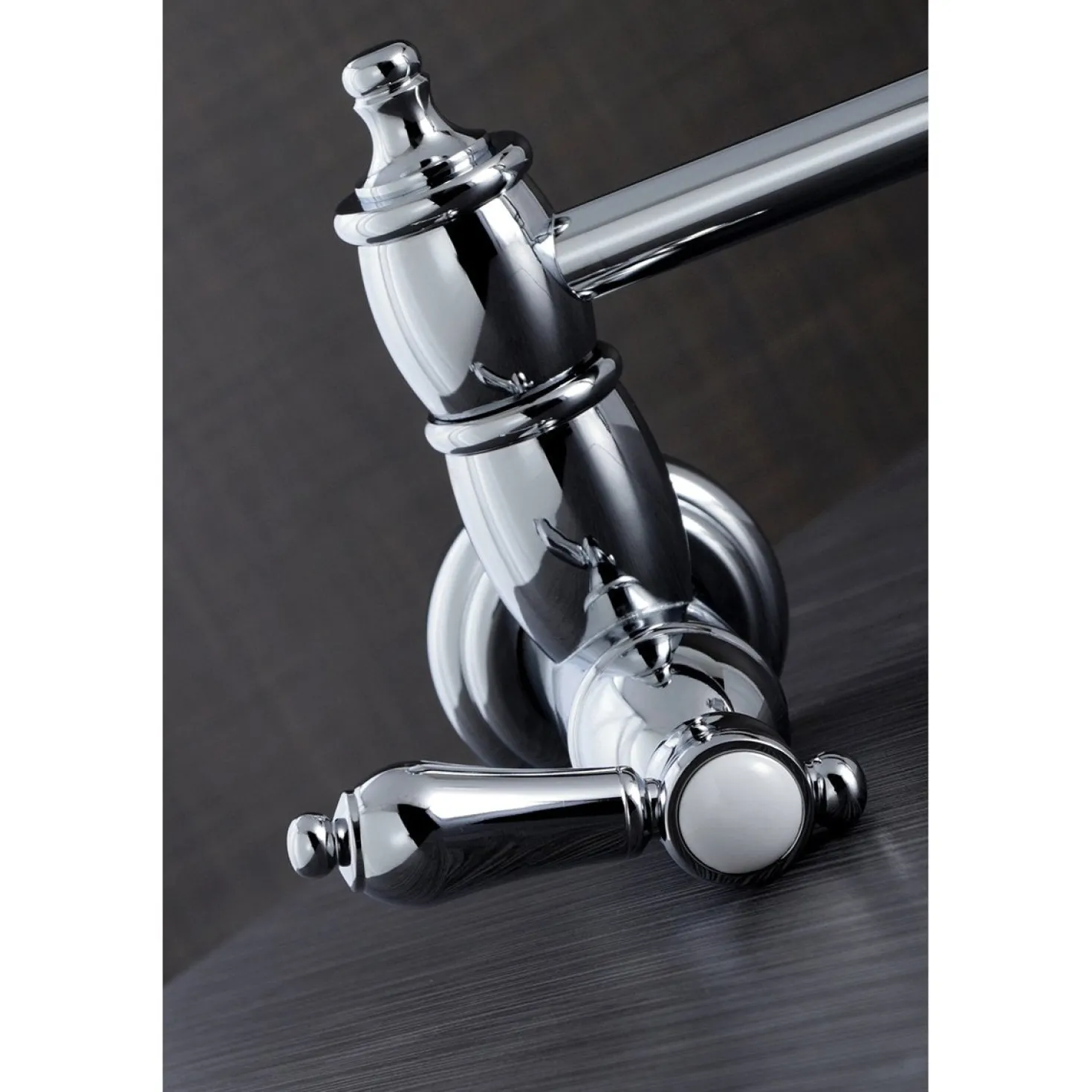 Kingston Brass Heirloom Wall Mount Pot Filler Kitchen Faucet