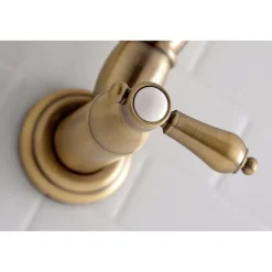 Kingston Brass Heirloom Wall Mount Pot Filler Kitchen Faucet