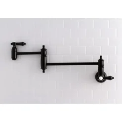 Kingston Brass Heirloom Wall Mount Pot Filler Kitchen Faucet