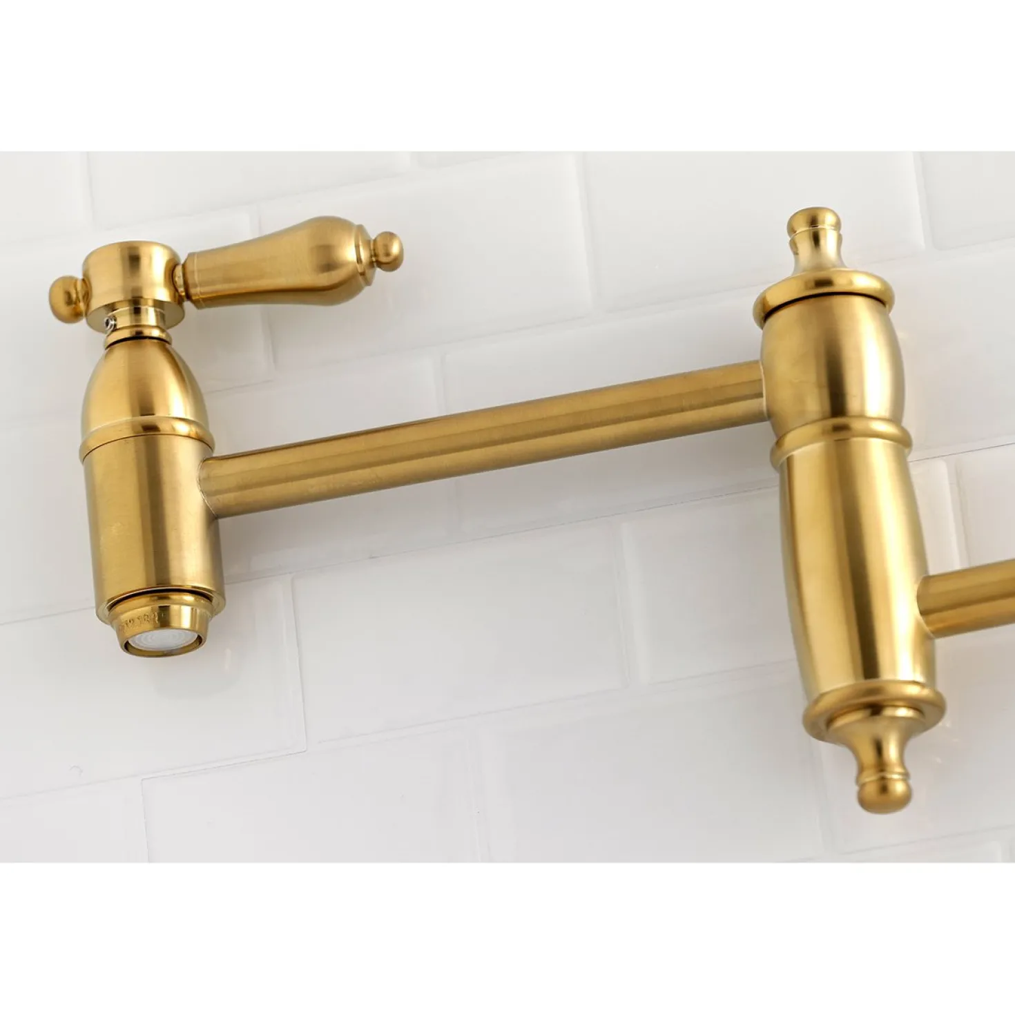 Kingston Brass Heirloom Wall Mount Pot Filler Kitchen Faucet