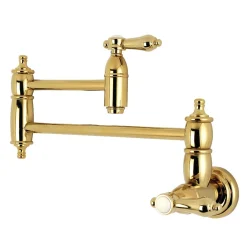 Kingston Brass Heirloom Wall Mount Pot Filler Kitchen Faucet
