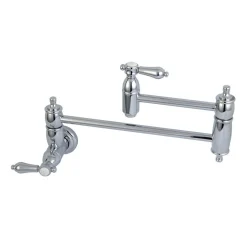 Kingston Brass Heirloom Wall Mount Pot Filler Kitchen Faucet