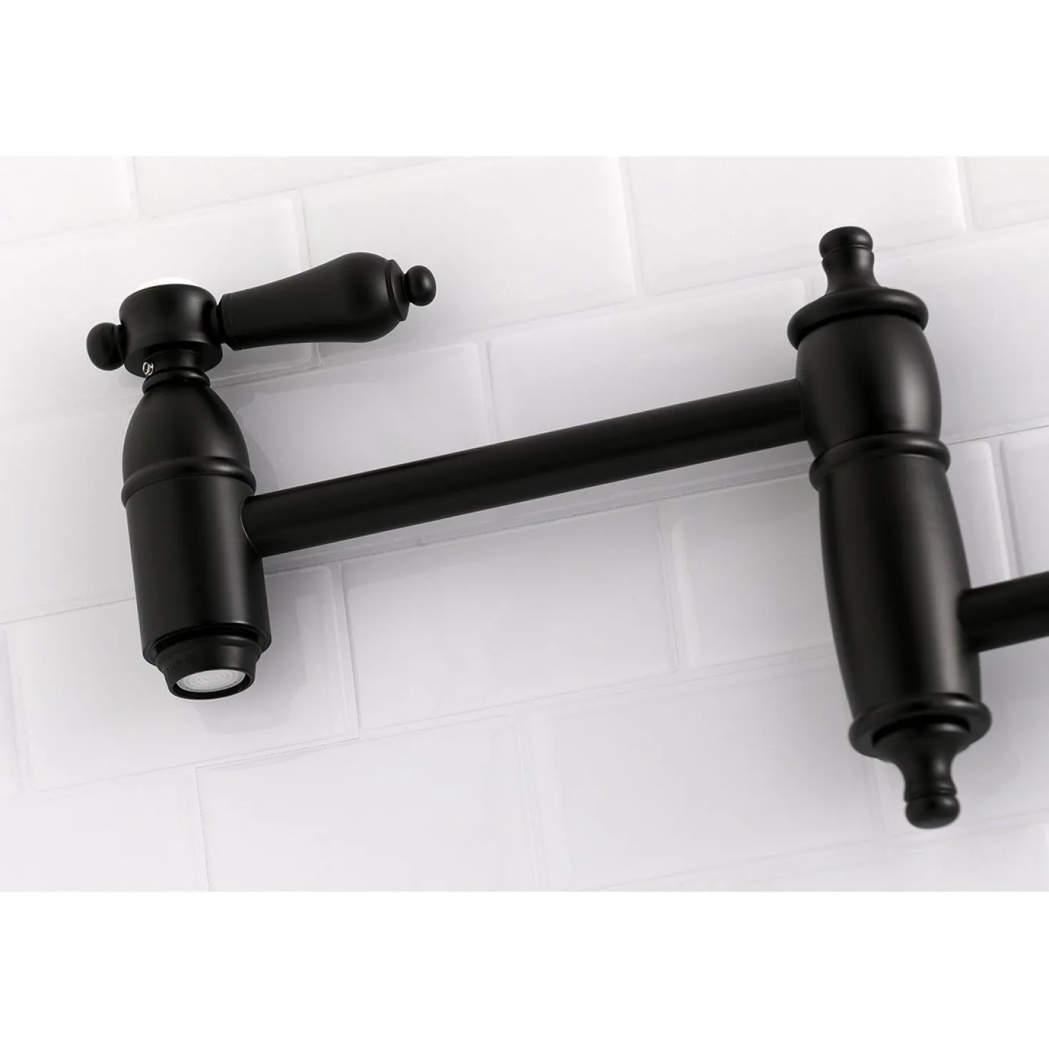 Kingston Brass Heirloom Wall Mount Pot Filler Kitchen Faucet