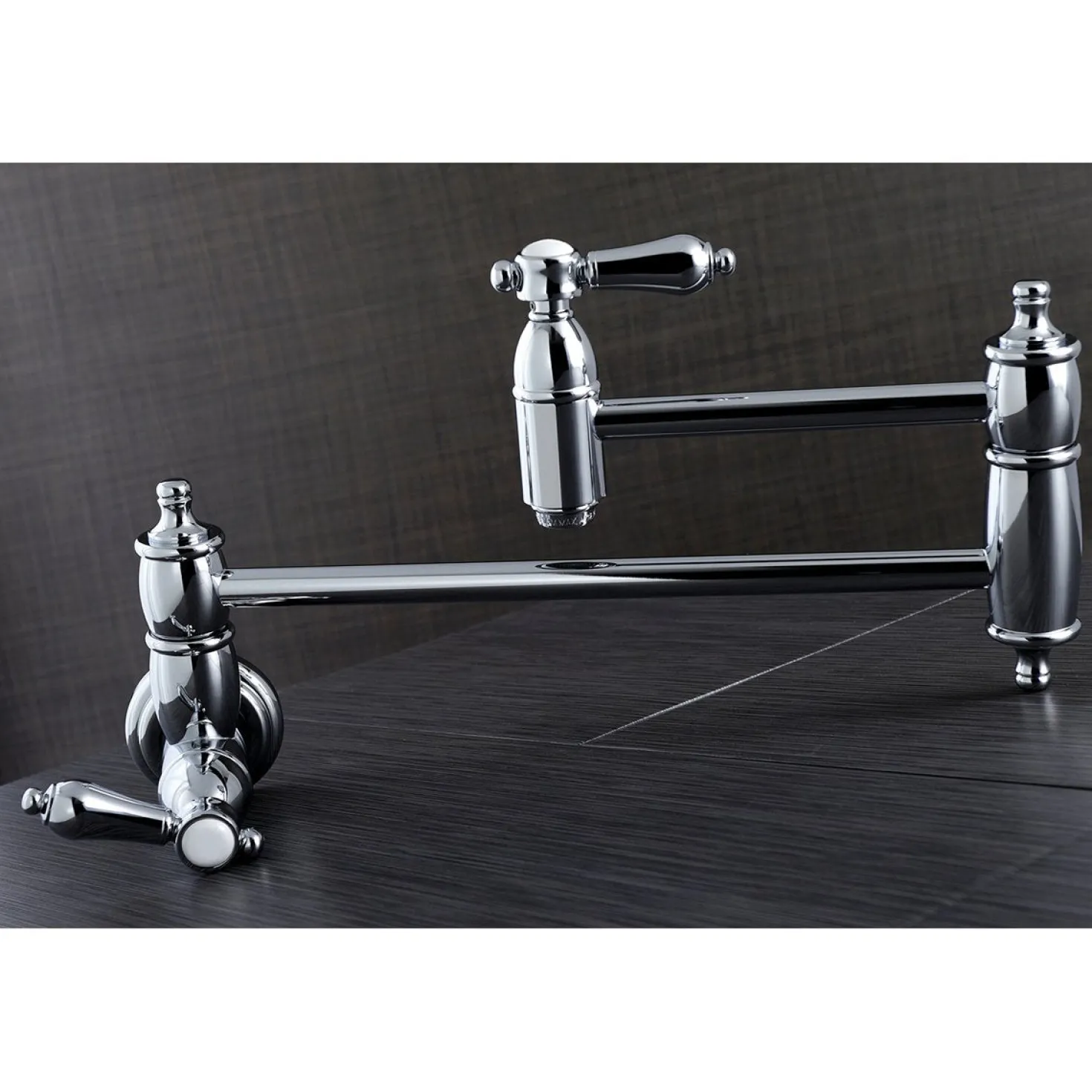 Kingston Brass Heirloom Wall Mount Pot Filler Kitchen Faucet